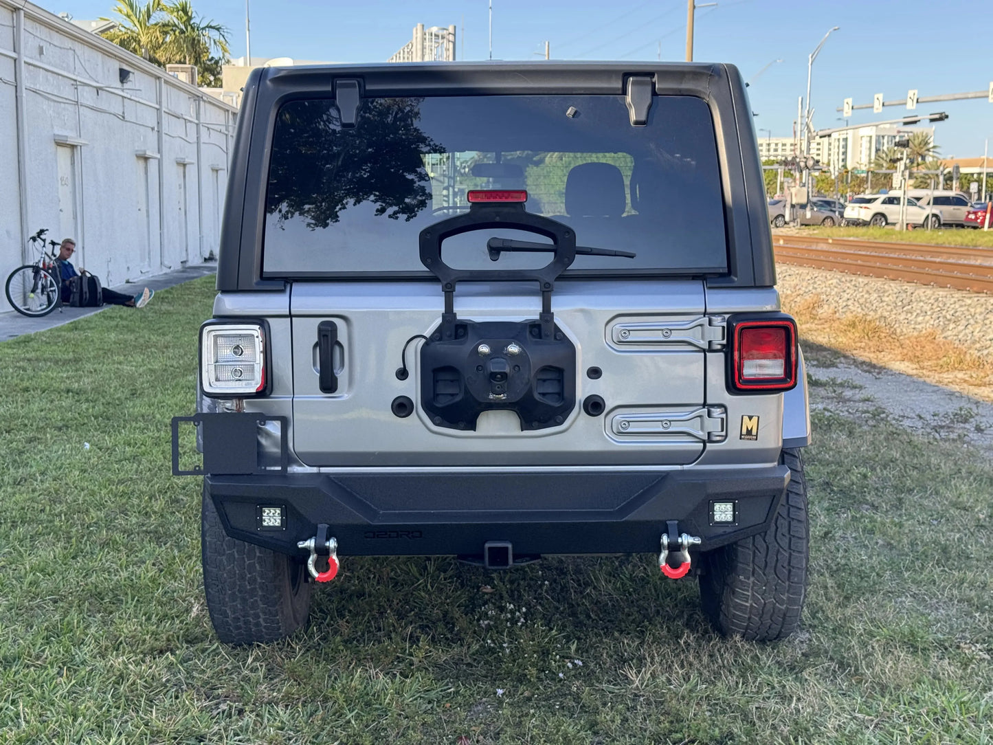 2020 Jeep Wrangler Sahara rear view showing repairable features available at Salvage Car Deal, ideal for salvage car enthusiasts